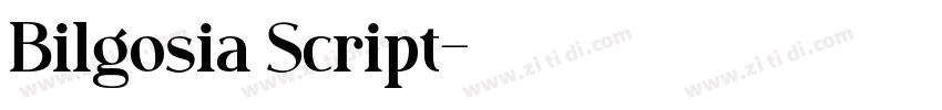 Bilgosia Script字体转换